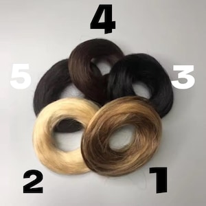 Hair Bun Scrunchie | Human Hair Messy Chignon Extension | Ponytail Accessories for Women | Natural Look Hairpiece