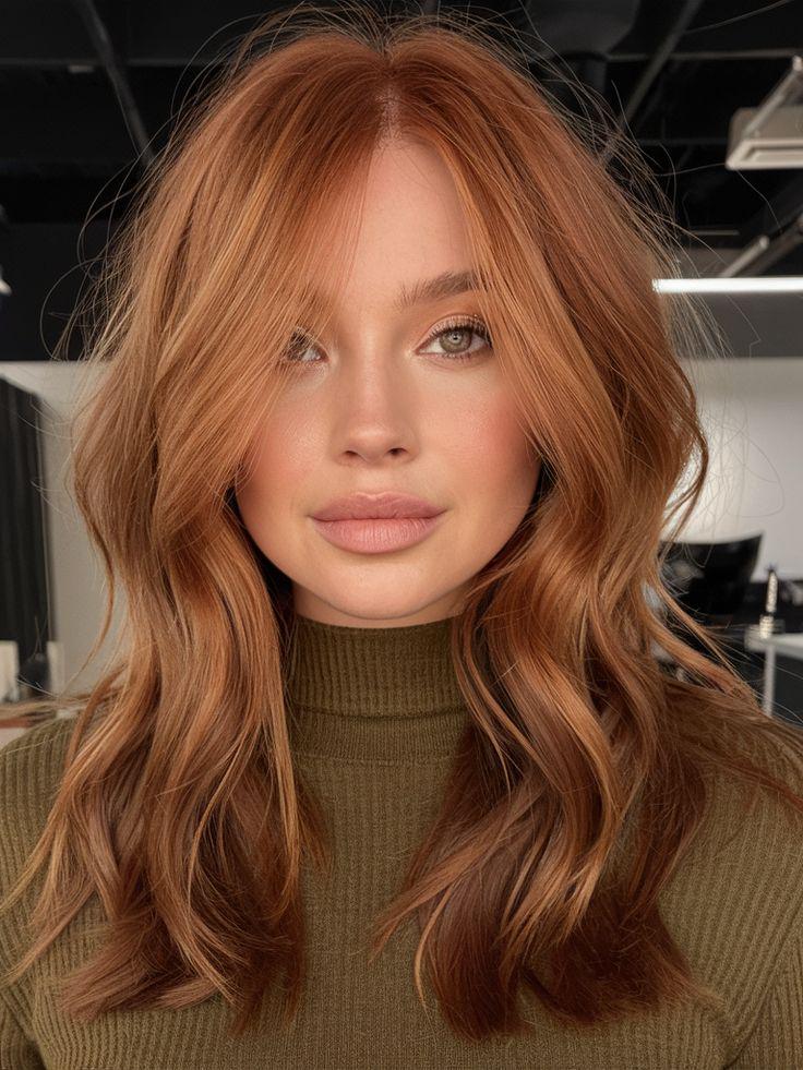 Strawberry Blonde Layer Cut Wig | Red Blonde | Glueless Med-Length Wig | 11.5 x 5x5 | Luxe European Hair