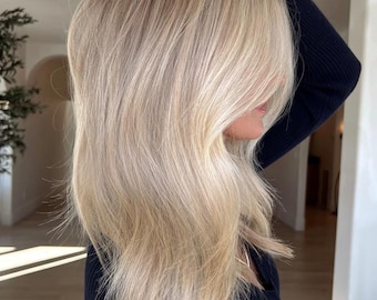 Luxe Hair Wig | Blonde Wig | Soft Wavy Lace Front | Old Money Blonde 13x4 Glueless Transparent Lace | Natural Look for Glamorous Style