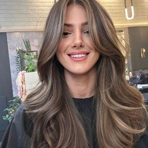 Luxe Hair Wig Brown Highlight 13x4 Glueless Vida - Etsy