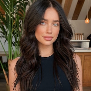 Dark Brown Topper | Silk Lace Mono Base 100% Human Hair Topper | 3x5 | Fake Scalp Hairpiece