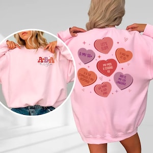 Custom Valentines ABA Sweatshirt, ABA T-shirt, Aba Therapy Shirt, Behavior Analyst Shirt, Aba Conversation Hearts Tee, Valentines Day Gifts