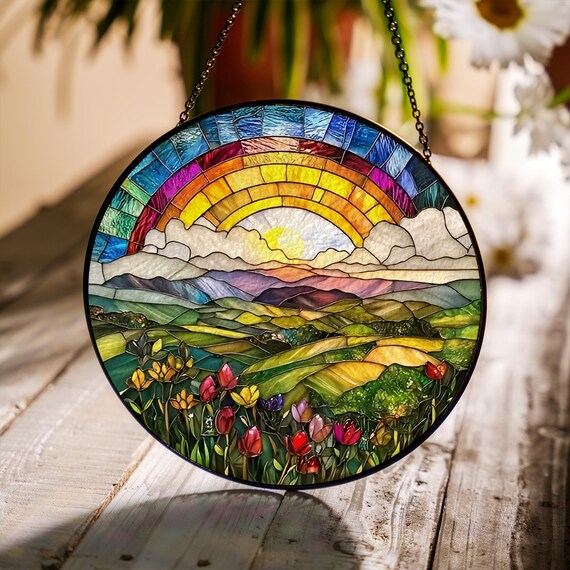 Fensterdeko Hängend 5 Sonnenfänger Blumen 25cm | Bunte Gartendeko Für Beet Und Balkon Gartenornament Fluoreszierend