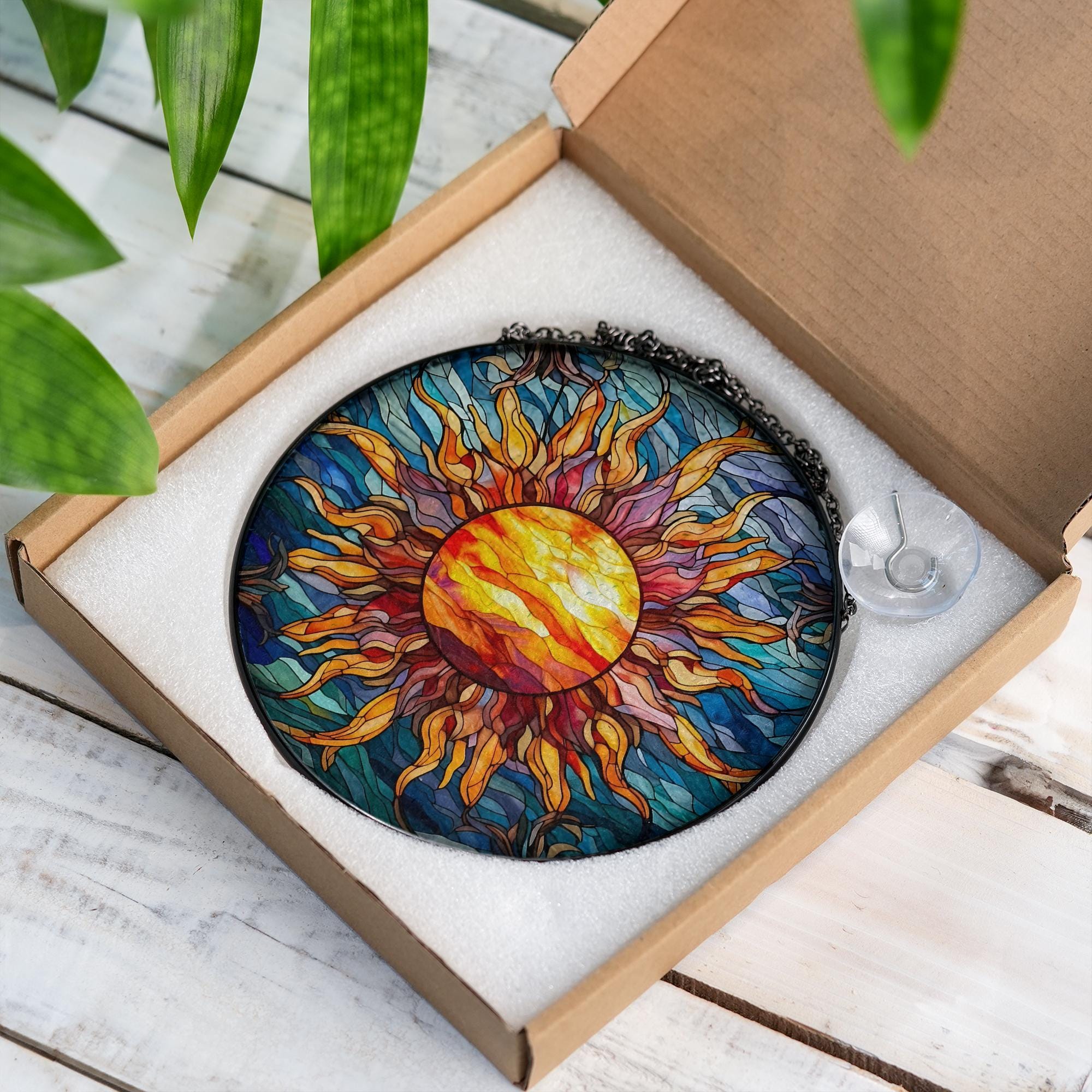 太陽のステンドグラスのサンキャッチャー、サンシャインウィンドウ