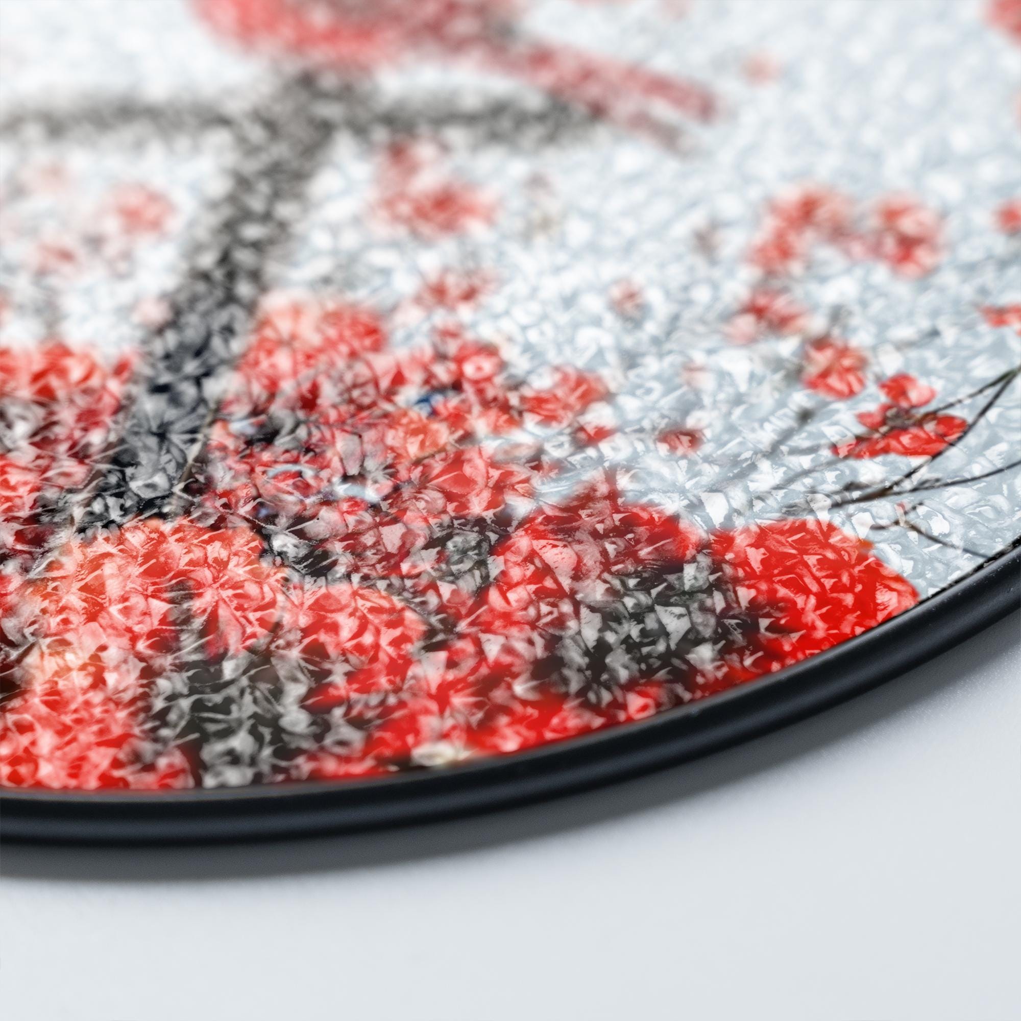 Cardinal & Cross Stained Glass Suncatcher, Memorial Window Hanging