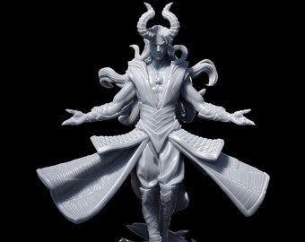 Caleb | Warlock | Tiefling | 32mm miniature | plant-based resin | Dungeon and Dragons | RPG | Tabletop Games