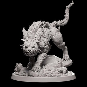 Fire Giant Hellhound | 32mm miniature | plant-based resin | Dungeon and Dragons | RPG | Tabletop Games