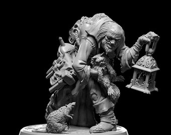Darach, gebochelde | 32 mm miniatuur | hars op plantaardige basis | Dungeon and Dragons | RPG | Tafelspellen