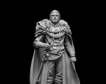 Vyesant, Vampire Lord | Strahd | Nachtmerrie | Tovenaar | 32 mm miniatuur | hars op plantaardige basis | Dungeon and Dragons | RPG | Tafelspellen