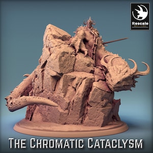 Tiamat Mount Look | 32mm and more scales | plant-based resin 3d print | Dungeon and Dragons | Tabletop and Wargame Miniatures