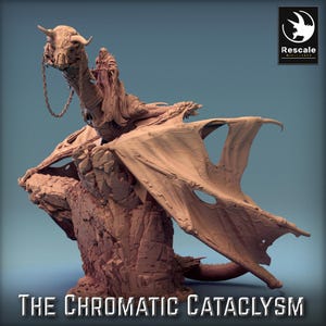 Tiamat Wyvern Guard | 32mm and more scales | plant-based 3d print | Dungeon and Dragons | Tabletop and Wargame Miniatures