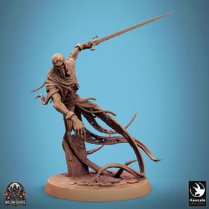 Svärdmaskerad spöke | 32 mm och mer skalor | växtbaserat 3D-tryck | Dungeon and Dragons | Bords- och krigsspelsminiatyrer