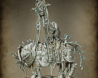 Caballería Momia de 8 a 14 / 32 mm y más escalas / impresión 3D en resina blanca vegetal / Dungeon and Dragons / Miniaturas de mesa y juegos de guerra