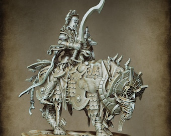 Caballería Momia 1 a 7 / 32 mm y más escalas / impresión 3D en resina blanca vegetal / Dungeon and Dragons / Miniaturas de mesa y juegos de guerra