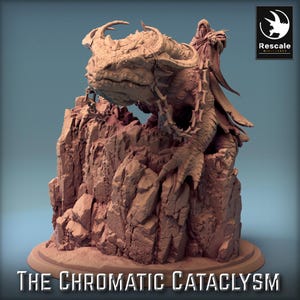 Tiamat Mount Point | 32mm and more scales | plant-based resin 3d print | Dungeon and Dragons | Tabletop and Wargame Miniatures
