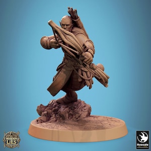 Knight of Valor Bow | 32mm and more scales | plant-based 3d print | Dungeon and Dragons | Tabletop and Wargame Miniatures