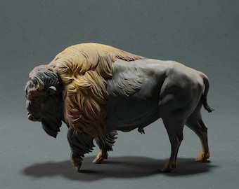 American Bison | UNPAINTED | plant-based resin 3d print | Nature | Wild Life | Display Piece | Sculpture | Miniatures