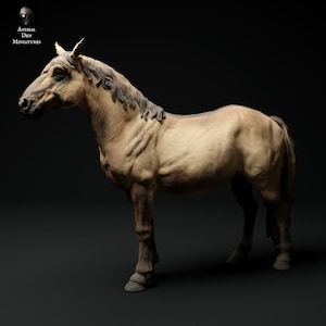 Konik Horse | UNPAINTED | plant-based resin 3d print | Dungeon and Dragons | Tabletop and Wargame Miniatures