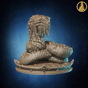 Ancient Serpent | 32mm and more scales | plant-based white resin 3d print | Dungeon and Dragons | Tabletop and Wargame Miniatures