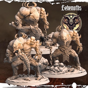 Behemoths | 32mm and more scales | plant-based white resin 3d print | Dungeon and Dragons | Tabletop and Wargame Miniatures