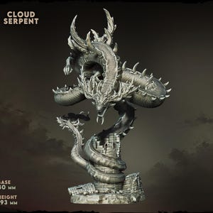 Cloud Serpent | 32mm and more scales | plant-based resin 3d print | Dungeon and Dragons | Tabletop and Wargame Miniatures