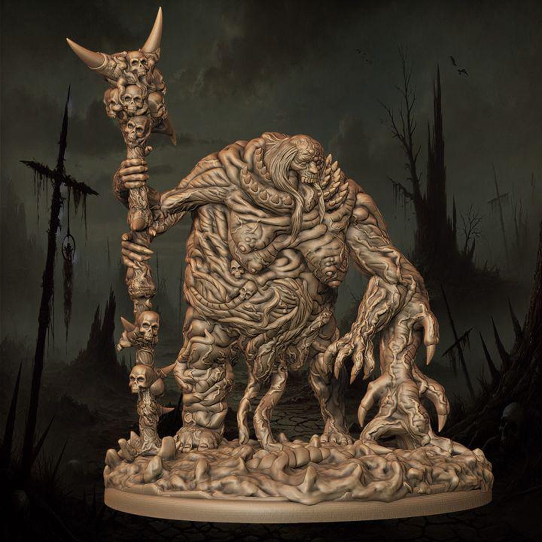Twisted Fiend | 32mm and More Scales | Plant-based White Resin 3d Print ...