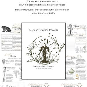 PDF Grimoire Witch Planner Guide, Witches Planner and Guides, Journaling, Daily Planner, Rituals and Recipe Organizer