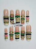 Opulent Muse Press On Nails XL Square , Luxury Jewelry Inspired Nails, Stacked Gold Ring Nails, Rich Girl Aesthetic, Sculpted 3D Nail Art product logo