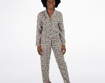 Women's Satin Floral Print Pajamas Bridesmaids Gift Sleepover Matching PJs