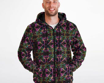 Sudadera Con Capucha Holográfica Con Estampado Psicodélico De EDM Y Rave Para Festivales - España