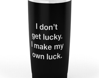 Witty Quote Black Travel Mug, All Over Print BPA Free Tumbler, Printed 20oz Double-Walled Travel Coffee Cup, Sarcastic Office Gift for Boss