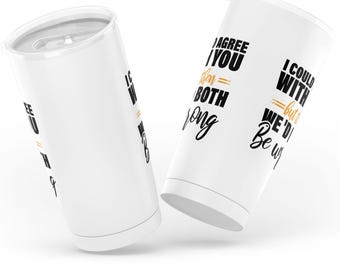 Witty Quote Travel Mug,All Over Print BPA Free Tumbler, Printed 20oz Double-Walled Travel Coffee Cup,Fun Sarcastic Office Gift,Gift for Boss