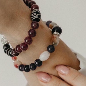 Personalized astrological bracelet with dzi beads, Love spell, sex spell, money spell, Protection spell bracelet, Witchy gifts