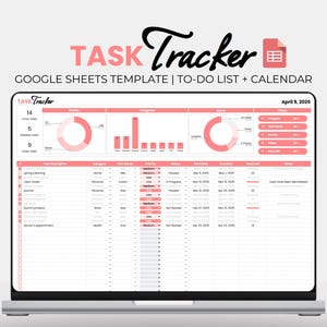 To-Do List - Google Sheets Task Tracker - Task Manager - Automated Daily Checklist - Google Sheets Template