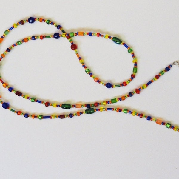 Multi- Color Eyeglass Holder, Handcrafted, Glass beads