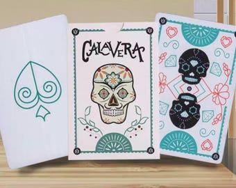 Calavera-speelkaarten van PVC