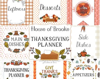 Thanksgiving Recipe Planner | Fall Journal Pages (Digital Download)