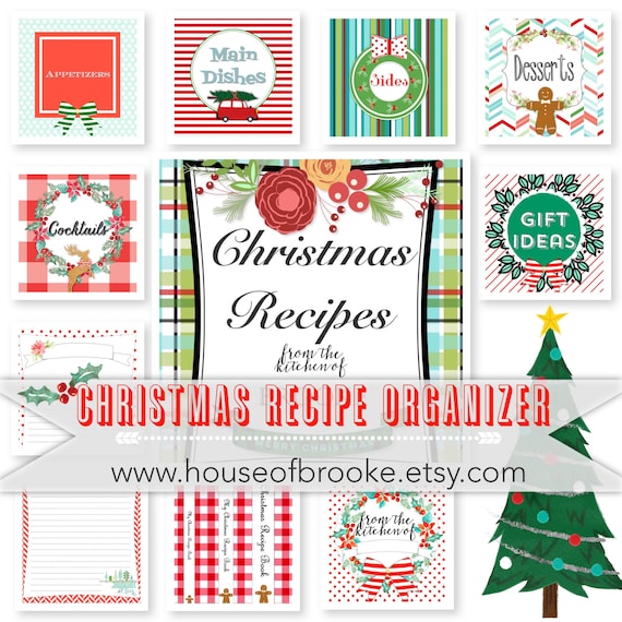 Sale Christmas Recipe Book Organizer Custom Recipe Binder Etsy