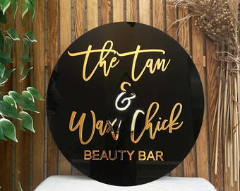 3D Acrylic Business Logo Sign: Round Custom Wall Decor