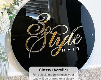 Frosted Acrylic Business Logo Sign: 3D Lettering, Custom Office Decor