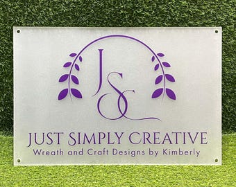 Custom 3D Acrylic Business Logo Sign: Office Decor, Salon Signage