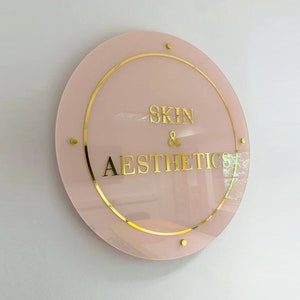 Custom 3D Round Acrylic Business Sign Wall, Personalized clear Business Sign, Acrylic Business Logo Sign, 3D Acrylic Logo Signage