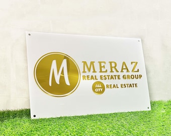 Custom 3D Acrylic Business Logo Sign: Office Wall Decor