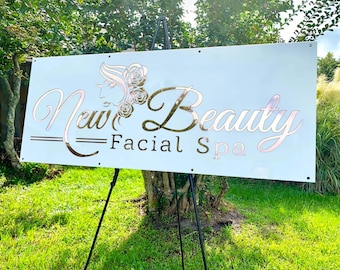 Custom 3D Acrylic Logo Sign: Salon Wall Decor, Business Name