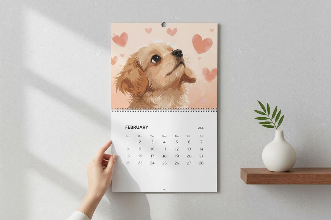 Dog Illustration Art 2026 Wall Calendar | Dog Lovers Calendar - Etsy