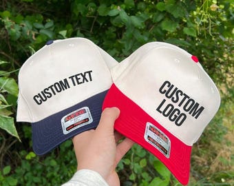 Custom Embroidered Hats, Personalized Dad Hat, Custom Text Hat, Mama Hats, Bachelor Trip Hat, Two Tone Baseball Cap, Christmas Gift