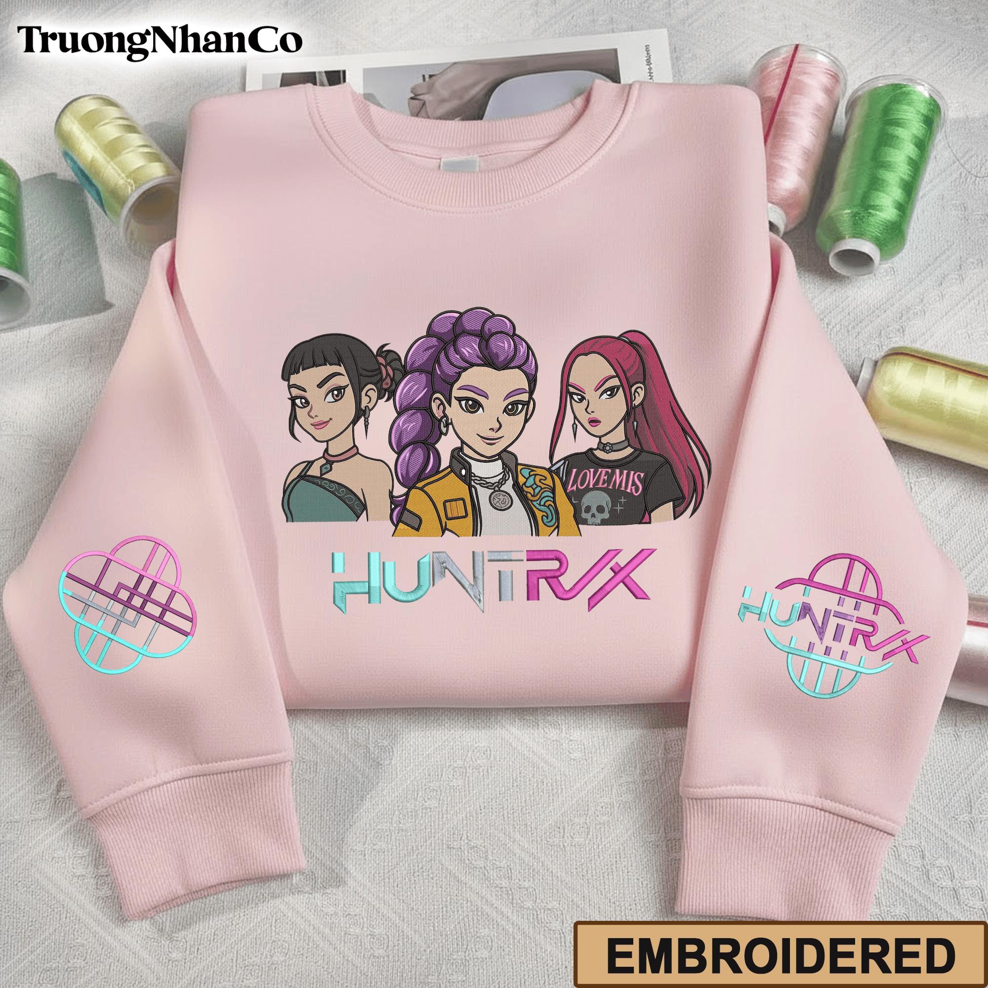 Felpa Con Cappuccio Huntrix E Saja Boys – Felpa KPop Demon Hunters Ufficiale Netflix Per Ragazze E Teen