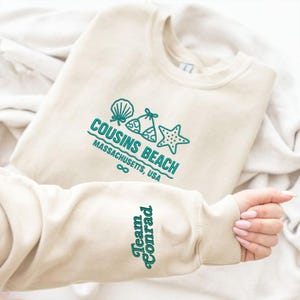 Cousins Beach besticktes Sweatshirt, The Summer I Turned Pretty Shirt, Team Conrad, Team Jeremiah, Team Belly, Summer Vibes, Bookish