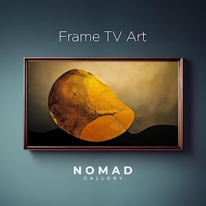 Samsung Frame TV Art – Abstract Minimalist TV Art - Wall Art in Black and Gold – Modern Minimalist Decor - Abstract Painting - 4K - Download