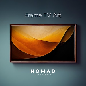 Samsung Frame TV Art – Black & Gold Minimalist Abstract Art – Minimalist Digital Wall Art – 4K Modern Decor - Abstract Painting - Neutral